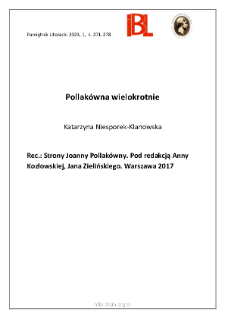 Pollakówna wielokrotnie.