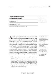 Trzeba bronić lokalności. Próba autoetnografii