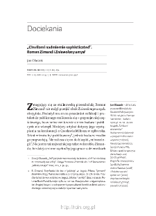 &bdquo;Chwilami nadmiernie sophisticated&rdquo;. Roman Zimand i "Zniewolony umysł"