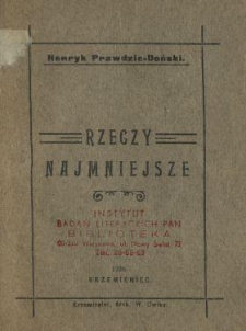 Rzeczy najmniejsze