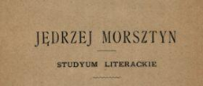 Jędrzej Morsztyn : studyum lierackie