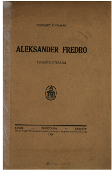 Aleksander Fredro : życiorys literacki