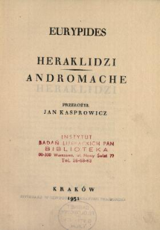 Heraklidzi ; Andromache