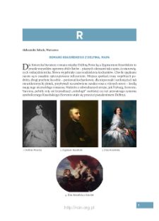 Romans Krasińskiego z Delfiną. Mapa