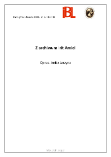 Z archiwum Irit Amiel.