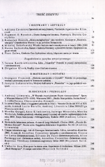 Pamiętnik Literacki, Z. 3 (2004), Treść zeszytu