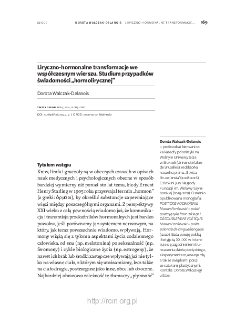 Liryczno-hormonalne transformacje we wsp&oacute;łczesnym wierszu. Studium przypadk&oacute;w świadomości &bdquo;hormolirycznej&rdquo;