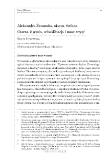 Aleksandra Żeromska, siostra Stefana. Czarna legenda, rehabilitacja i nowe tropy.