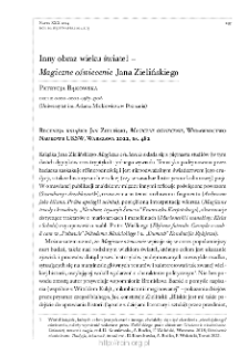 Inny obraz wieku świateł &ndash; &bdquo;Magiczne oświecenie&rdquo; Jana Zielińskiego (rec. książki: J. Zieliński, Magiczne oświecenie, Warszawa 2022).