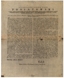 Zalecenie Modlitw do Archi-Dyecezyi w zamiarze obrony Kraiowey : [Datum] Dan w Warszawie dnia 24. Miesiąca Maia Roku 1792