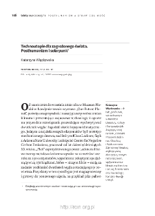 Technoutopie dla zagrożonego świata. Posthumanizm i solarpunk.