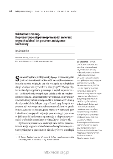 Wirtualne brzemię. Reprezentacje niepełnosprawności zwierząt w grach wideo i ich posthumanistyczne konteksty.