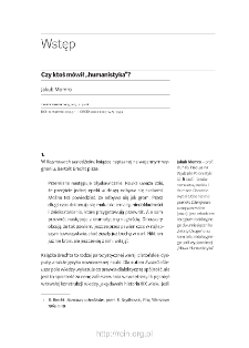Czy ktoś mówił "humanistyka"?