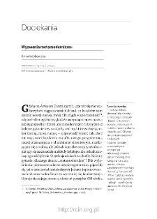 Wyzwania metamodernizmu.