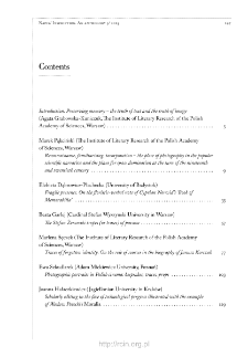 "Napis" special issue (2025), Contents.
