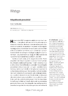 Odzyskiwanie przeszłości.