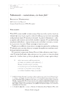 Naborowski &ndash; warsztatowo, ale bona fide.