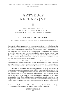 Rittner Sabiny Brzozowskiej.