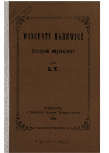 Wincenty Marewicz : studyum obyczajowe