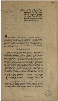 Warunek : [oblata] : Actum in Curia Regia Varsaviensi Die Vigesima Tertia Mensis Januarij Anno Domini Millesimo Septingentesimo Octuagesimo Nono : [Incipit] Gdy teraźnieysze okoliczności Rzplitey, wyciągaią rychłego wystawienia Woyska, ...