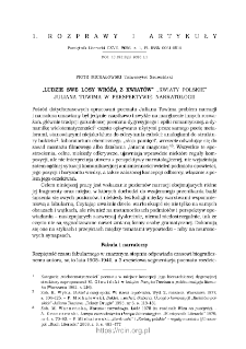 &bdquo;Ludzie swe losy wr&oacute;żą z kwiat&oacute;w&rdquo;. &bdquo;Kwiaty polskie&rdquo; Juliana Tuwima w perspektywie narratologii.