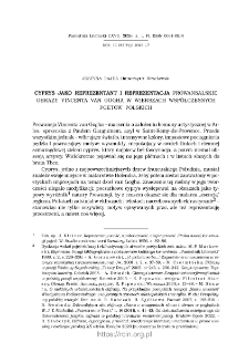 Cyprys jako reprezentant i reprezentacja. Prowansalskie obrazy Vincenta van Gogha w wierszach wsp&oacute;łczesnych poet&oacute;w polskich.