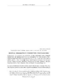 Recepcja emblematyki w perspektywie tekstologicznej.