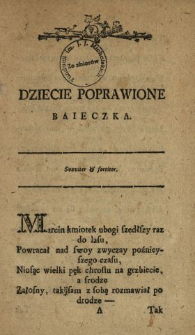 Dziecie Poprawione : Baieczka