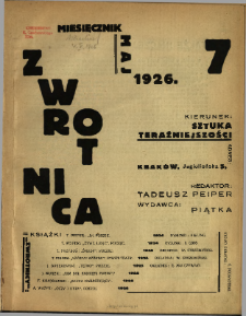 Zwrotnica : czasopismo : kierunek : sztuka teraźniejszości 1926 N.7-10