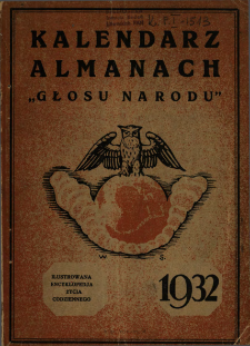 Kalendarz Almanach "Głosu Narodu" 1932