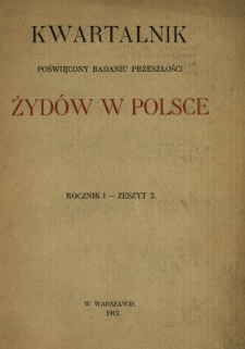 Kwartalnik Poświęcony Badaniu Przeszłości Żydów w Polsce