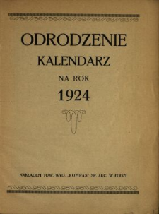 Kalendarz Odrodzenia Polski na Rok 1924