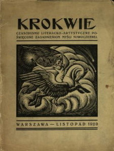 Krokwie : czasopismo literacko-artystyczne poświęcone zagadnieniom myśli nowoczesnej 1920 N.1