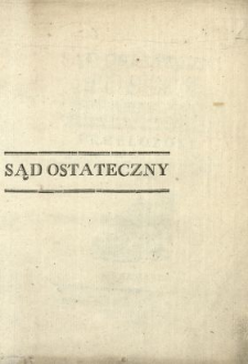 Sąd Ostateczny : Poema Edwarda Yunga Anglika