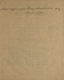 Przymowienie Się Jaśnie Wielmożnego Mierzeiewskiego Straznika Pol. Koronnego, Rotmistrza Kawaleryi Narodowey, Posła Wwodztwa Podolskiego [...] Dnia 2. Września 1790. Niane [!]