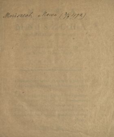 Mowa Jasnie Wielmożnego Michała Wandalina Mniszcha Marszałka W. Koronnego, Na Sessyi Obrządkowey Dnia 3. Maia 1792. Roku w Kościele Swiętego Krzyża Miana