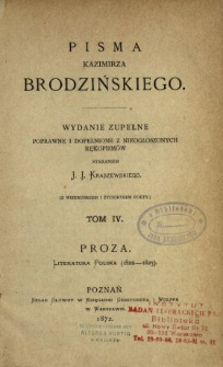 Proza : literatura polska (1822-1823)