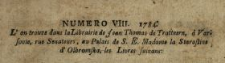 L'on trouve dans la Librairie de Jean Thomas de Trattnern á Varsovie, rue Senateurs, au Palais de S.E. Madame la Starostine d'Olbromska [...]. Nr 1-7