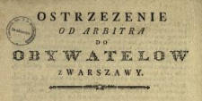 Ostrzezenie Od Arbitra Do Obywatelow Z Warszawy