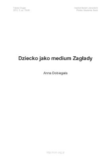 Dziecko jako medium Zagłady