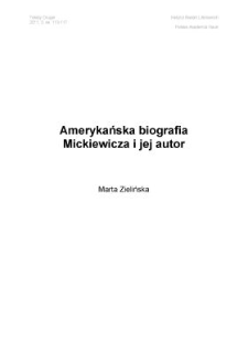 Amerykańska biografia Mickiewicza i jej autor