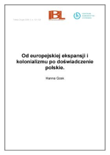 Od europejskiej ekspansji i kolonializmu po doświadczenie polskie