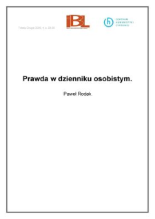 Prawda w dzienniku osobistym