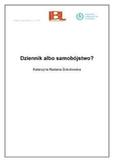 Dziennik albo samobójstwo?