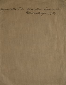 Oda Dla Wielkiego w Oyczyznie Męża [...] Seweryna Rzewuskiego Hetmana Polnego Koronnego, Orderow Orła Białego Y S. Stanisława Kawalera, Dolinskiego, Łanowskiego &c. Starosty
