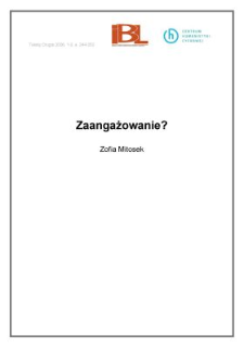 Zaangażowanie?