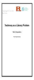 Testimony as a Literary Problem