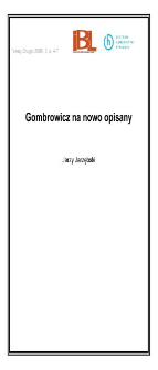 Gombrowicz na nowo opisany