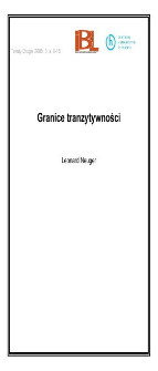 Granice tranzytywności