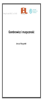 Gombrowicz i muzyczność